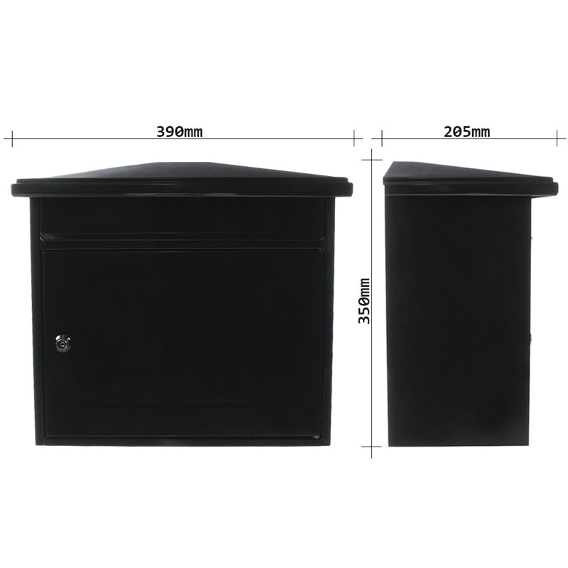 Mary-Ellen Steel Wall Mounted Post Box, Anthracite
