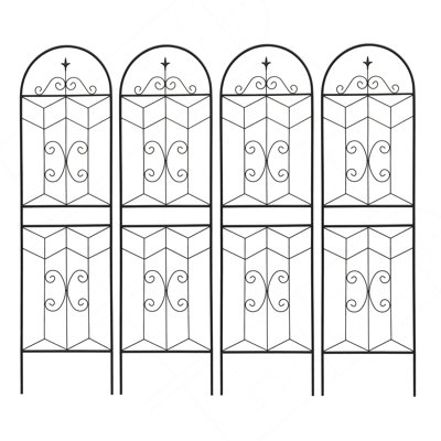 Versatile Metal Trellis For Outdoor Gardens, Enhancing Plant Growth And Beauty