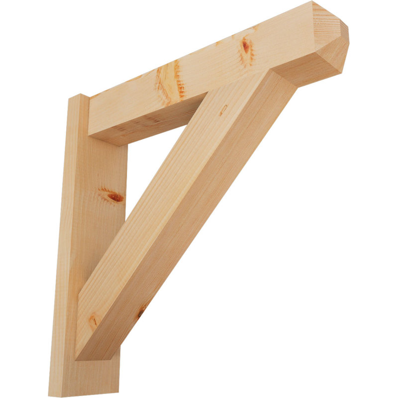 Artisan traditionnel en bois rustique, P 24 po x H 24 po, Sapin Douglas de 5 1/2 po (lisse)
