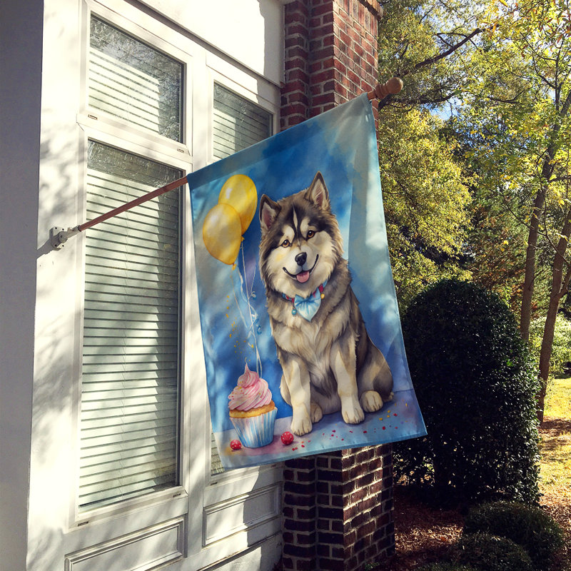 Drapeau «Happy Birthday House», Malamute d’Alaska