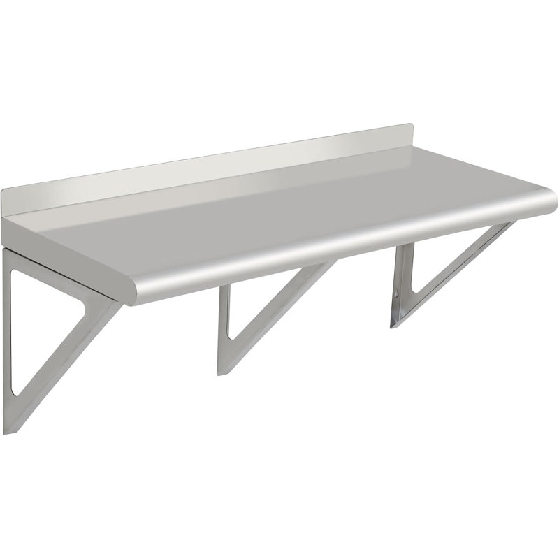 Stainless Steel Bracket Shelf, 30.5cm H x 76.2cm W x 30.5cm D
