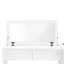 Lit plateforme en bois avec 6 tiroirs, tablettes et coiffeuse-587776011