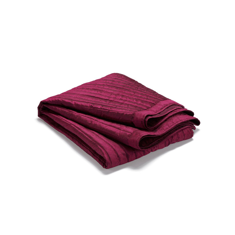 Iconium Polyester Solid Colour Bedspread, 270 x 270 cm Bedspread, Plum