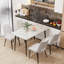 Annagh Stone Top Metal Base Dining Table-492564330-492560532