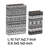 Decorative Book Storage Box Set Of 2, White Black Geometric Pattern