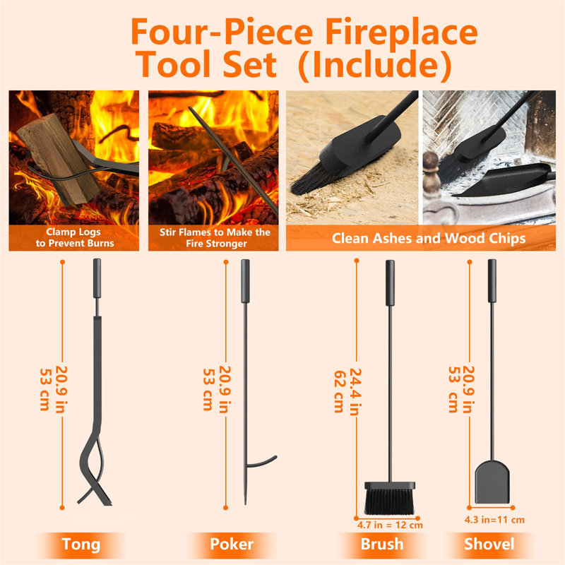 Anakarina 43cm W Metal Log Rack