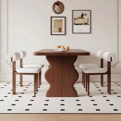 Ensemble de salle à manger rectangulaire en bois de frêne