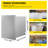 Pull Out Trash Drawer 17.7x25x22.8 Inch Raised Style Trash Bin with Pull-Out Tray Stainless Steel Trash Drawer with Handle for Outdoor Kitchen BBQ Island