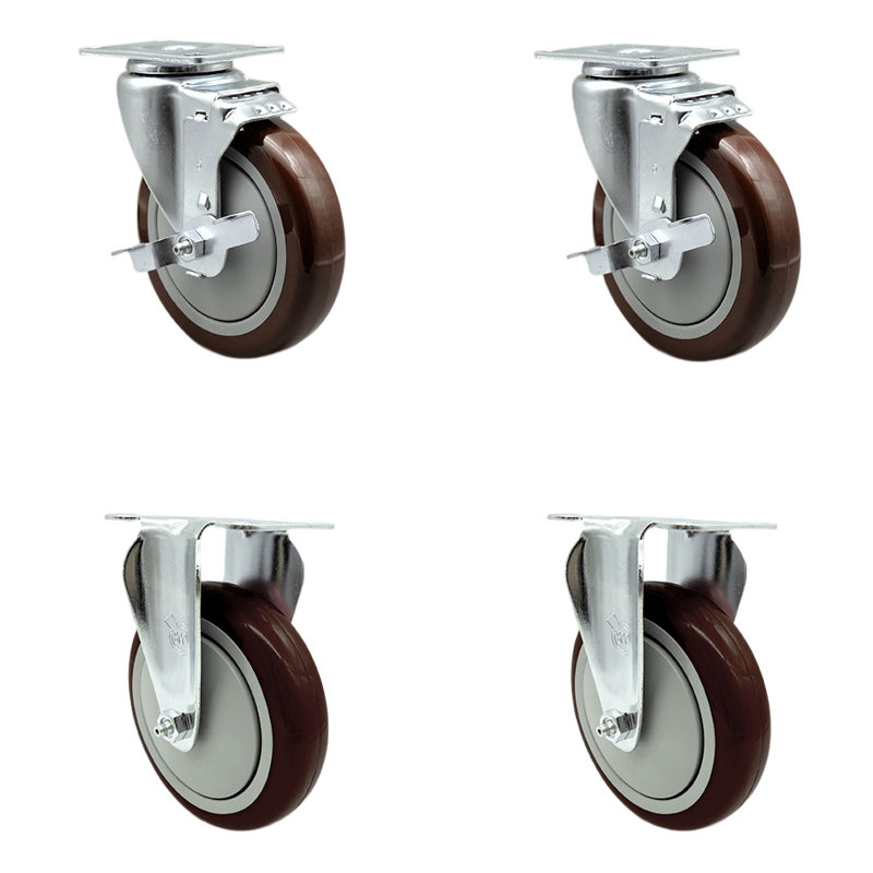 4-Piece Polyurethane Caster Set