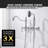 SUMERAIN Brushed Nickel Wall Mounted Bathtub Faucet, 4 Hole Tub Filler with Handheld Shower, 8 Inches Center High Flow-113468797
