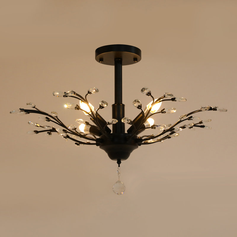 Lustre en cristal 4 lumières Pruett