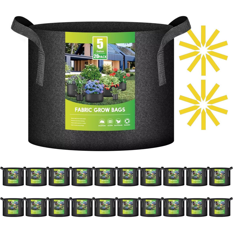 Paquet de 20 sacs de culture pour plantes de l'iPower, H 10,2 po x l 14 po x P 14 po
