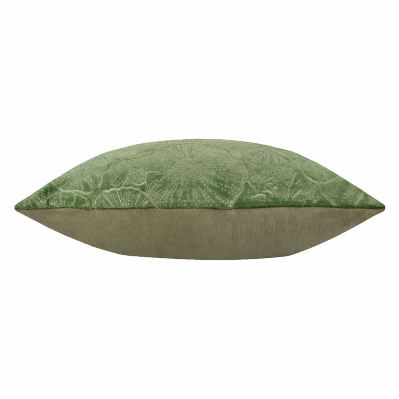Picking Patch Abstract Square Throw Cushion, Green Abstract
