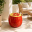 Pomegranate Resin Accent Stool, 13.78 x 12.2 Inches, Red