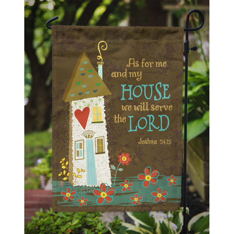 Drapeau de jardin «As For Me And My House», H 15 po x l 11 po