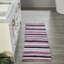 Ensemble de tapis de salle de bain 100% polyester à rayures lavables à la machine 5 pièces Griffie Collection-304383500
