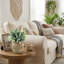 Fausse plante artificielle en rotin et en eucalyptus