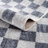 Brunetti Checkered Machine Woven Polyester Area Rug in Blue-1582761856