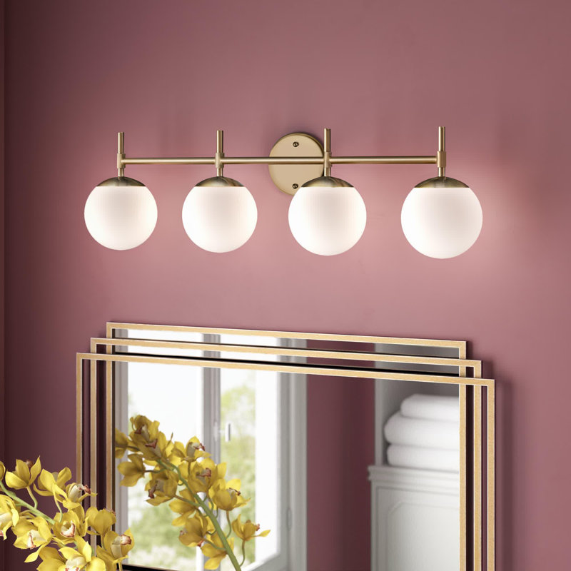 Aparicio Dimmable Bathroom Vanity Light, Modern Gold, 4