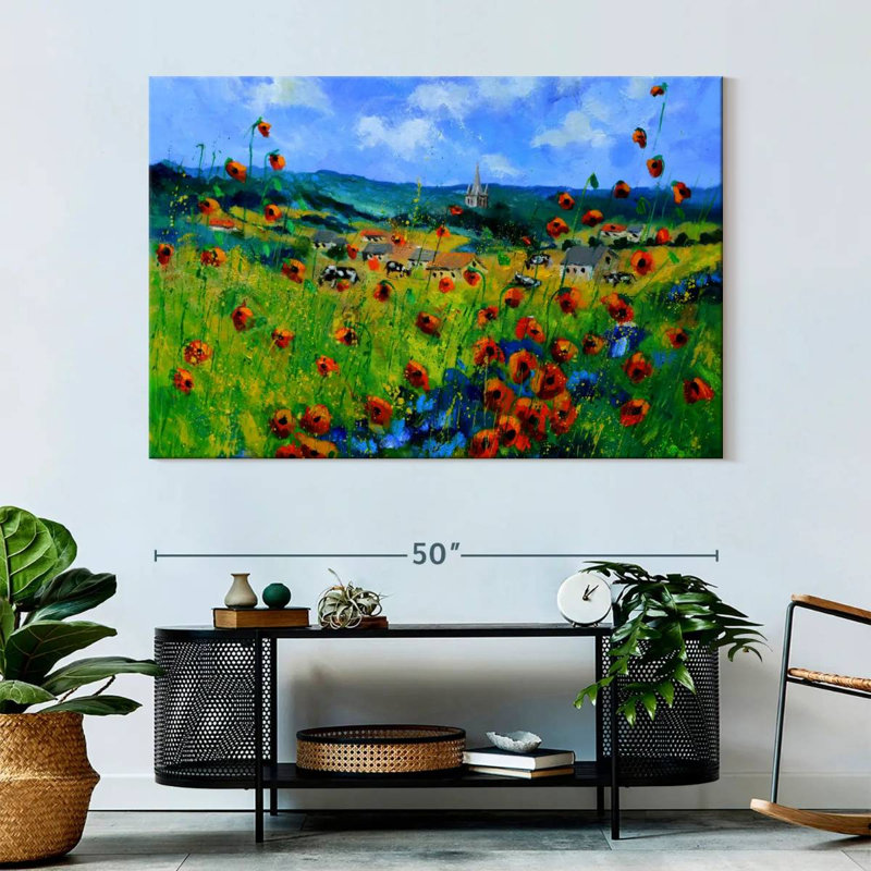 Alvord Poppies In Ieper, 34" H x 51" W