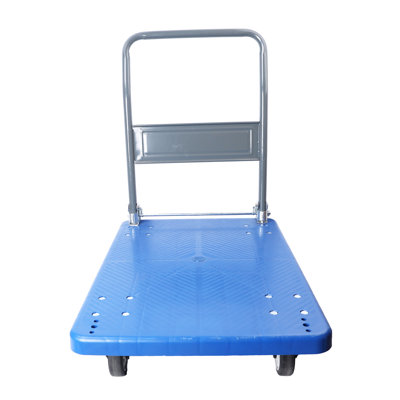 Foldable Platform Cart - 660 Lbs Capacity Heavy Duty With Swivel Handle For Smooth Navigation In Tight Spaces Upgraded Collapsible Storage Wagon Flat Bed Home Organization