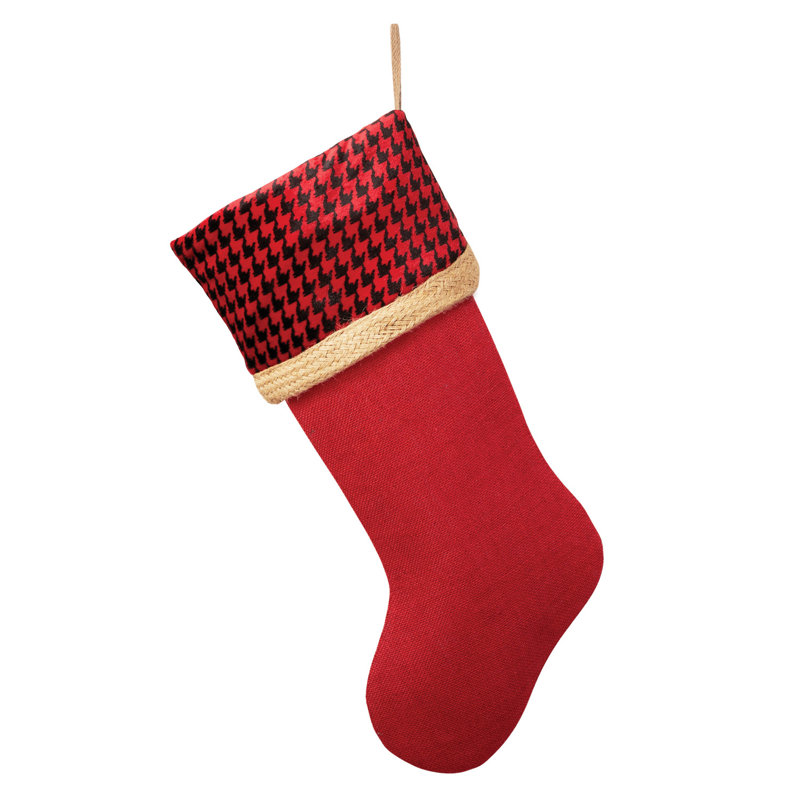 Herringbone Cuff Personalized Stocking, Yes