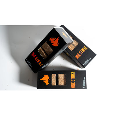 Allume-feu en bois et en cire, combustion de 30 minutes et plus, 125 unités (25 boîtes de 5)