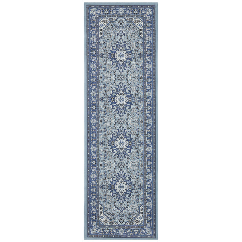 Skazar Isfahan Tufted Blue Rug, Runner 80 x 250cm