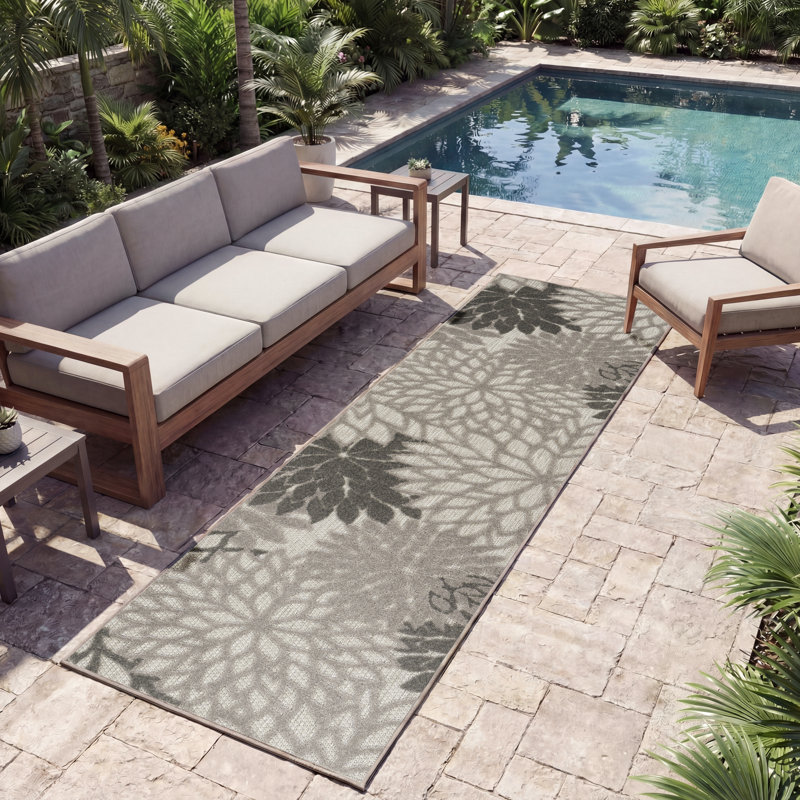 Tapis gris argenté Isalia 2 pi x 6 pi