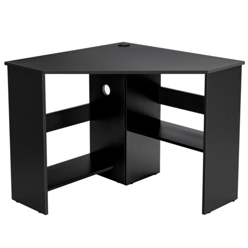 Paier Corner Computer Desk, Black