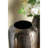 7X7x17" Aluminum Layered Chisel Oval Vase