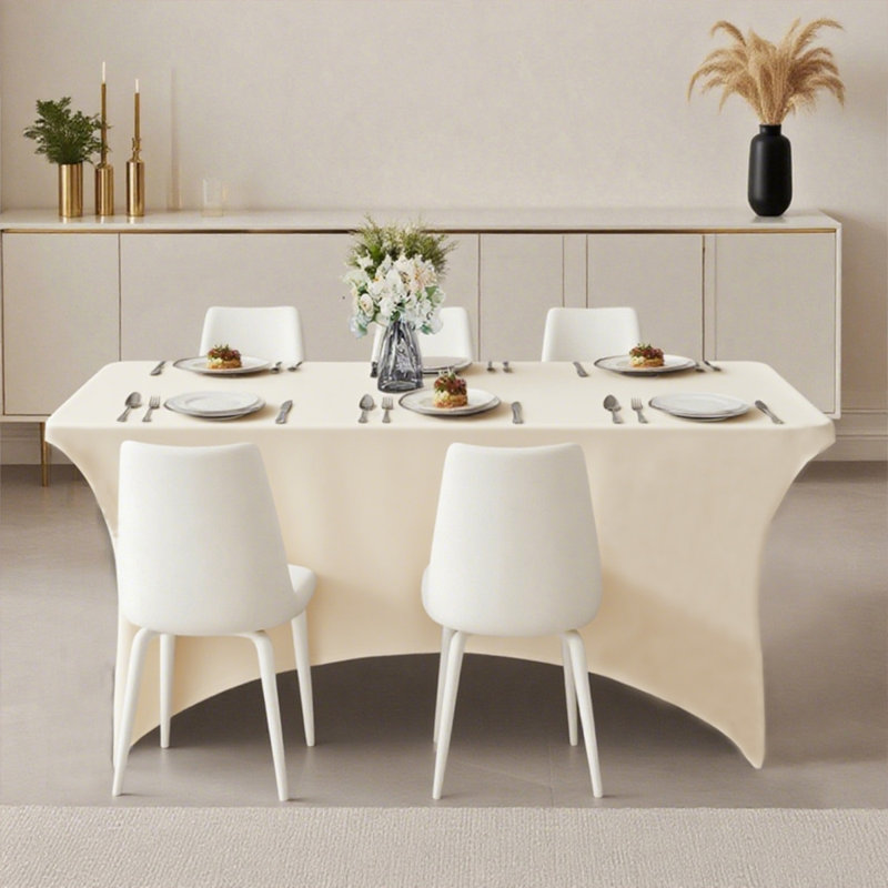 Grande nappe rectangulaire de 6 pi, couvertures en tricot extensibles de 180 g / m², disponible en plusieurs couleurs, convient aux restaurants d'hôtel, aux cuisines, aux bureaux et aux longues décorations de salle de réception. Premium et élégant