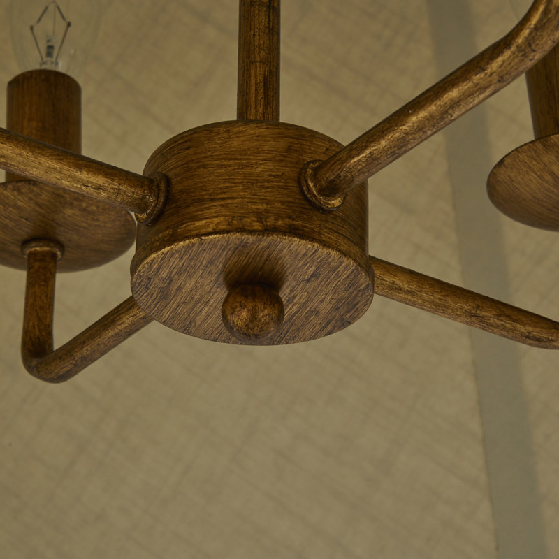 Luminaire suspendu conique à 1 lumière avec détails en bois Sonny