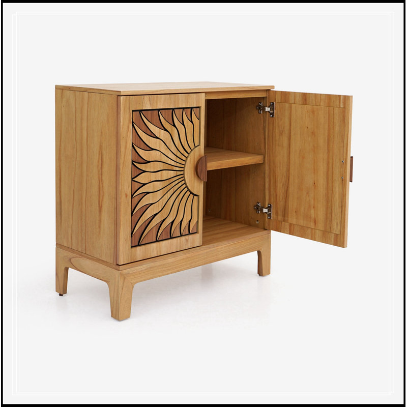 Armoire décorative avec portes doubles et pieds robustes
