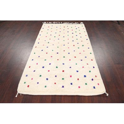 One-of-a-Kind 3'11" X 6'7" New Age Wool Area Rug in Ivory