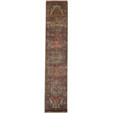 Hand-Knotted High-Quality Red and Red Runner