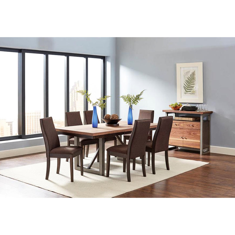 2 chaises de salle à manger rembourrées en tissu de couleur chocolat riche - ajustement élégant offrent un soutien ergonomique