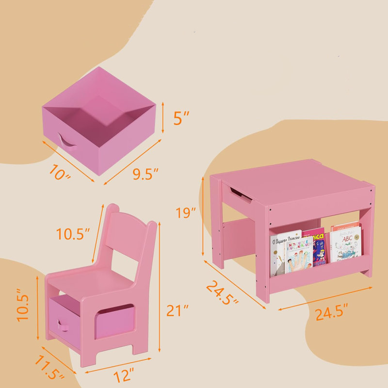2 - Person Dining Set, Pink, Pink, Pink