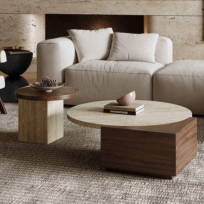 Table basse Wabi-sabi, Brun noisette