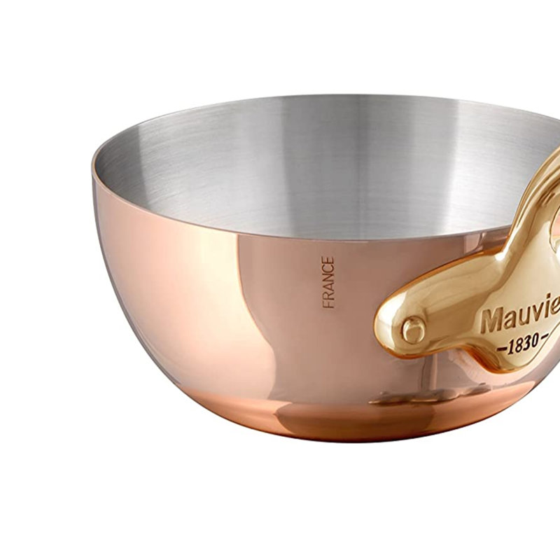 Mauviel M'150 B Copper Curved Splayed Saute Pan With Brass Handle, 2.1-Qt