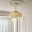 Luminaire suspendu en forme de dôme en cuivre 1 lumière beige-620635020