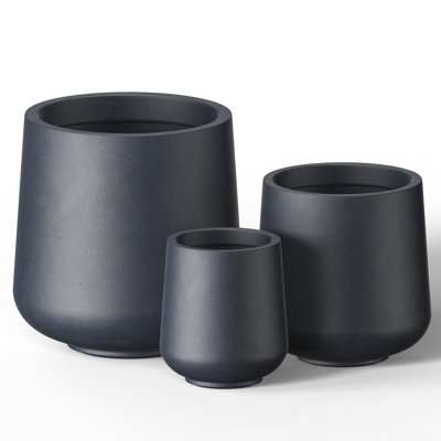 Brennus 3-Piece Cement Pot Planter Set