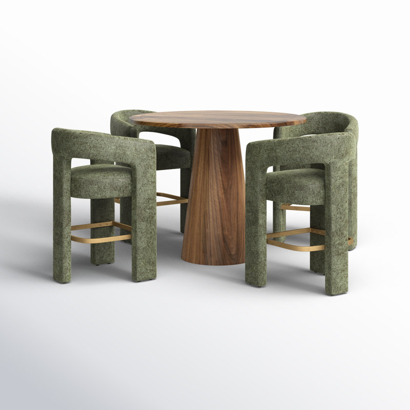 Darlington 5 - Person Pedestal Dining Set, Green