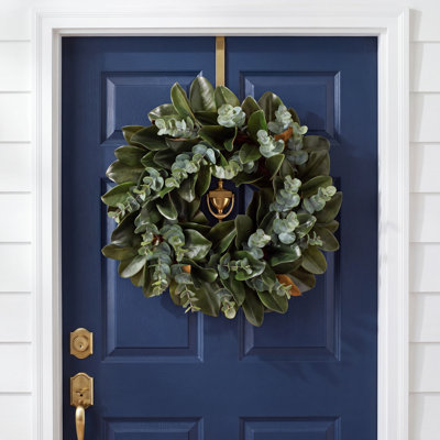26" Southern Magnolia and Eucalyptus Wreath