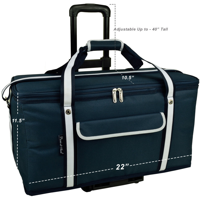 Semi-Rigid Collapsible Cooler With Removable Wheels
