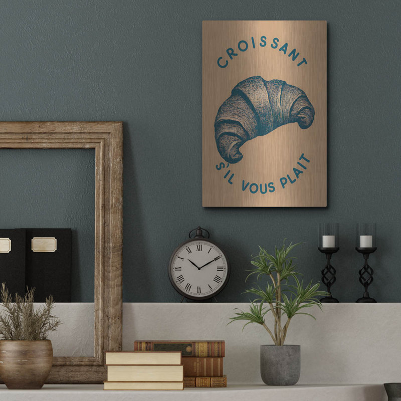 Art mural en métal «Croissant» par Andreas Magnusson, H 16 po x l 12 po