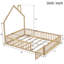Charmant lit plateforme en bois pleine grandeur avec garde-corps, parfait pour les chambres d'enfants et un décor créatif-531694395
