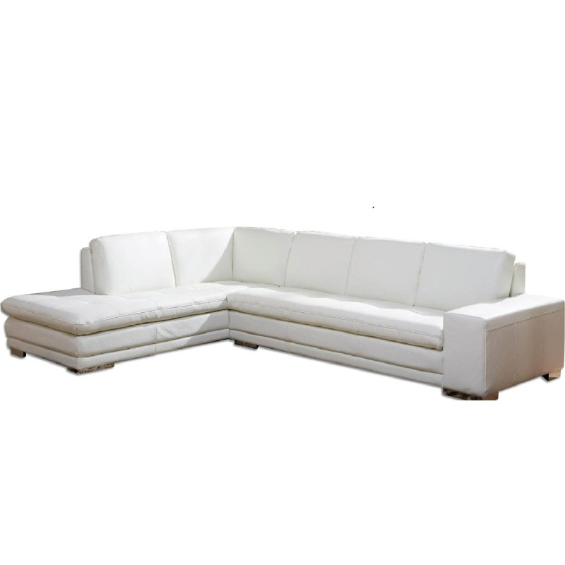 Canapé modulaire en cuir véritable 124 po, Orienté vers la gauche