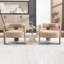 Fauteuil d'appoint moderne en velours de qualité supérieure avec pieds en bois pour salon et chambre à coucher