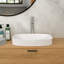 Lavabo de salle de bain semi-encastré en céramique 20 po x 15 po blanc - vasque de comptoir